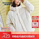 斯凱奇（Skechers）羽絨服冬季新款男女款鴨絨百搭經(jīng)典簡(jiǎn)約防風(fēng)保暖防潑水外套風(fēng)衣 【三防科技】奶油米白/00NA L