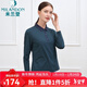 米蘭登（MILANDON）春秋新款中老年女裝媽媽裝時(shí)尚條紋翻領(lǐng)針織長(cháng)袖t恤女潮1N1T1103 綠條 L