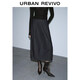UR2026春季新款女裝氣質(zhì)休閑復古后開(kāi)拉鏈牛仔半裙UWM860030
