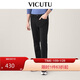 威可多（VICUTU）舒暖牛仔男士彈力商務(wù)通勤牛仔褲休閑褲 黑色 175/87B