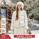 香影新中式輕薄白色羽絨服女2025冬季新款90白鴨絨國風(fēng)刺繡短外套 鷺白 S 155/80A/85-95斤