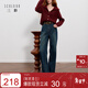 三彩2025冬季新款牛仔褲休閑直筒褲寬松長(cháng)褲簡(jiǎn)約Z
