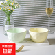 奶油風(fēng)雙色混搭陶瓷餐具家用中式餐具米飯碗小碗菜盤(pán)陶瓷餐具套裝 奶油風(fēng)石頭紋4.7英寸碗2只（混搭）
