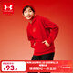 安德瑪（Under Armour）新春系列兒童衛衣大童印花連帽加絨上衣男女童休閑秋裝 紅色 170