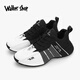 Walker Shop 男士厚底老爹鞋2026新款透氣增高休閑鞋防滑耐磨運動(dòng)鞋男鞋 黑白色 40