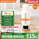 摩動(dòng)便攜式插電燒水杯110V220V寬電壓小家電出國旅行恒溫水壺雙層真空保溫配雙蓋MD-BW02B 0.6L 插電316內膽/灰