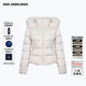 ANN ANDELMAN官方直營(yíng)可拆卸毛領(lǐng)收腰顯瘦不臃腫羽絨服女短款冬季 淺杏色 XS