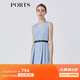 PORTS寶姿春夏新品女裝V-領(lǐng)無(wú)袖中長(cháng)連衣裙LM8D079MFT022 霧藍色 S (4)