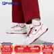 FILA FUSION斐樂(lè )女鞋潮牌情侶小白鞋2026新款板鞋女休閑運動(dòng)鞋女 香雪白/酒紅色-WW 36