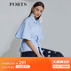 PORTS寶姿女裝 春夏新品印花短袖襯衫SL8B022KFC051 多瑙河 XS (2)
