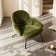 鐵島坊現代簡(jiǎn)約沙發(fā)椅創(chuàng  )意藝術(shù)家用意式網(wǎng)紅設計師民宿酒店洽談休閑椅子 綠色【Icus牛奶絨布】單椅
