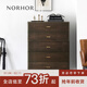 NORHOR正版英國Square Roots原裝進(jìn)口/北歐表情YUZU橡木實(shí)木五斗柜立柜G 0.8m 現貨 組裝