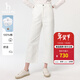 哈吉斯（HAZZYS）女裝 春季褲子直筒褲長(cháng)褲女【PHIZ系列】闊腿牛仔褲女 白色WT 44 (165/76A 44)
