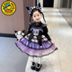 G.duck小黃鴨女童庫洛米連衣裙夏季洛麗塔公主裙小兒童裙子秋裝生日衣服 吊帶裙子+德絨打底 【秋冬款】 140 建議130-140cm9-10歲