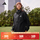 adidas拒水暖「芯」科技保暖休閑連帽夾克外套男女阿迪達斯輕運動(dòng)   黑色   M