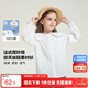 左西女童襯衫長(cháng)袖兒童上衣娃娃衫秋裝2025新款女孩純棉襯衣 白色 150