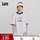 Lee經(jīng)典字母印花Logo圖案日常圓領(lǐng)印花男士短袖T恤上衣休閑潮流 白色（尺碼偏大，拍小一碼） M