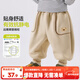 嘟嘟家【抗靜電】?jì)和澴佣炯雍駥殞氶L(cháng)褲秋冬男童童裝女童秋裝 卡其色 90