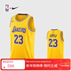 耐克NBA官方-湖人詹姆斯球衣男籃球服速干23號運動(dòng)背心DN2009-733 黃色 M