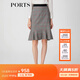 PORTS寶姿春夏新品女裝格子優(yōu)雅包臀裙魚(yú)尾半身裙LM8S005NFF029 黑色格子 S (4)