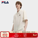 FILA斐樂(lè )官方情侶款針織短袖POLO衫2025夏時(shí)尚簡(jiǎn)約休閑寬松上衣