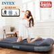 INTEX 充氣床墊家用充氣床戶(hù)外氣墊床加厚午休午睡床便攜折疊床打地鋪 內置枕頭床+電泵 (適合家用) 152x203x25cm雙人加大
