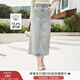 香影牛仔半身裙女2026春季新款港風(fēng)淺色小個(gè)子梨形百搭過(guò)膝中長(cháng)裙 牛仔藍 S