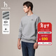 哈吉斯（HAZZYS）男裝 秋冬款PHIZ男上衣【內里拉絨毛圈】后背繡花圓領(lǐng)套頭衛衣男 灰色GE XL （180/100A 50）