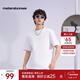美特斯邦威[商場(chǎng)同款]T袖男秋新全棉基礎印花簡(jiǎn)約純色正肩短袖 亮白色 XL 180 100A
