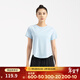 迪卡儂（DECATHLON）女T恤短袖女士夏季運動(dòng)速干T恤跑步健身純色大碼RUNW 寶貝藍-涼感速干 S (身高165/胸圍88-91cm)
