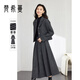 梵希蔓毛呢西裝套裝女秋冬季新款高級感輕奢羊毛套裝 深花灰色   M