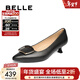 百麗（Belle）氣質(zhì)高跟單鞋女商場(chǎng)同款羊皮尖頭通勤單鞋D3N1DCQ5 黑色 38 (240mm)