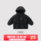 巴厘小豬兒童羽絨服中長(cháng)款男童冬季加厚女童三防外套冬裝寶寶保暖外套 【常規款】黑色 100