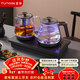 FUNORK全自動(dòng)上水電熱水壺 茶臺燒水壺家用辦公一體機茶桌茶幾嵌入式茶具電茶爐套裝 RY-10鈦灰色蒸茶款