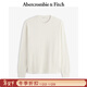 Abercrombie & Fitch美式復古舒適百搭純色華夫格圓領(lǐng)長(cháng)袖T恤25春季男裝124-4532 象牙白 M (180/100A)