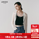 艾諾絲雅詩(shī)【商場(chǎng)同款】2025夏季新品透視針織衫開(kāi)衫外套上衣女40411899 白色 M