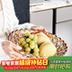格娜斯 水果盤(pán)玻璃家用客廳茶幾歐式輕奢風(fēng)網(wǎng)紅高檔零食擺放盤(pán)大容量