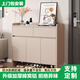 鋁合金鞋柜蜂窩鋁家用門(mén)口入戶(hù)門(mén)玄關(guān)鞋柜防水防曬一體靠墻收納柜 卡其色三門(mén)兩抽130*36*100