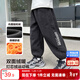 左西男童運動(dòng)褲燈芯絨加絨褲子2025新款兒童保暖冬裝長(cháng)褲 深灰色 130