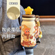 壹滴滴星星人保溫杯女高顏值便攜卡通陶瓷內膽吸管水杯學(xué)生外出便攜杯子 棕色-500ml【陶瓷內膽+便攜提手】