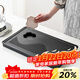 祥業(yè)茶盤(pán)家用仿烏金石茶具茶臺儲水排水式干泡盤(pán)瓷石輕奢現代小型托盤(pán) 長(cháng)方清然茶盤(pán)-蓄排雙用-大號