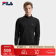 FILA 斐樂(lè )官方男子針織長(cháng)袖衫2025冬季時(shí)尚休閑半拉鏈基礎長(cháng)T