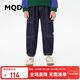 馬騎頓（MQD）男童加絨保暖牛仔褲23冬裝新款中大兒童褲子休閑長(cháng)褲潮