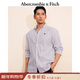 Abercrombie & Fitch【牛津襯衫】經(jīng)典小麋鹿圖案男裝25春夏美式長(cháng)袖襯衫125-5083 棕紅色條紋 2XL (185/124A)尺碼偏大