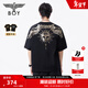 BOY LONDON【暗黑羅盤(pán)】春夏男女同款燙金潮牌短袖翅膀T恤N01906 黑印金 L