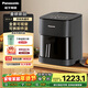 松下（Panasonic）雙核熱循環(huán)多功能全景可視家用全自動(dòng)無(wú)油5L大容量無(wú)需翻面 空氣炸鍋NF-KZ500-K