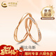 中國黃金（CHINA GOLD） 18k彩金莫比烏斯情侶對戒玫瑰金戒指一對結婚新年實(shí)用生日禮物 18K彩金戒指【女戒】約1g
