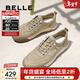 百麗（Belle）透氣布鞋男2025新款商場(chǎng)同一腳蹬休閑鞋8RX01BM5 卡其色 42 (260mm)