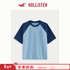 HOLLISTER經(jīng)典小海鷗圖案25夏情侶重磅棉質(zhì)T恤男女裝324-5461 海軍藍撞色 S (175/92A)