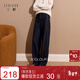 三彩【100棉】2025冬季新款一體絨磨毛牛仔褲休閑寬松鐮刀褲長(cháng)褲S